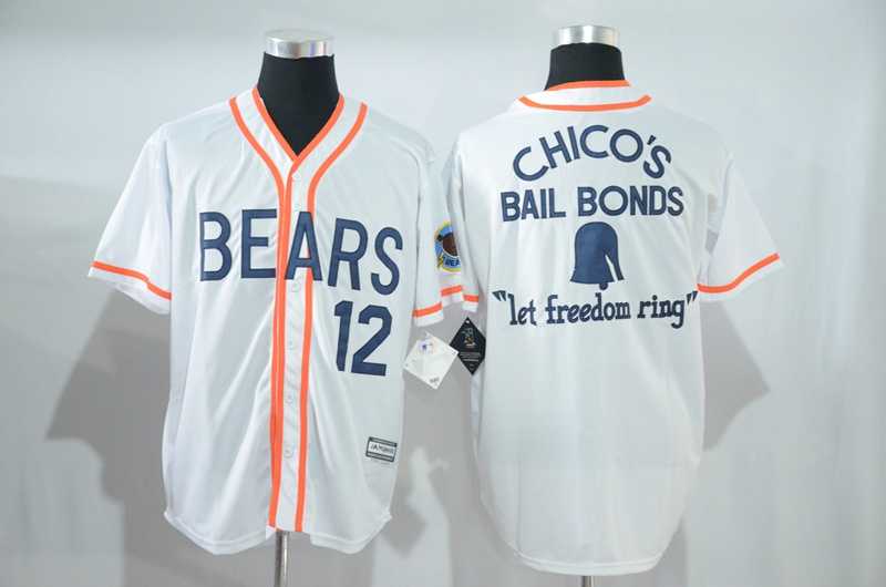 Bad News Bears #12 1976 Chico's Bail Bonds White Stitched Movie Jersey,We sell and wholesale Bad News Bears #12 1976 Chico's Bail Bonds White Stitched Movie Jersey on line form chian!